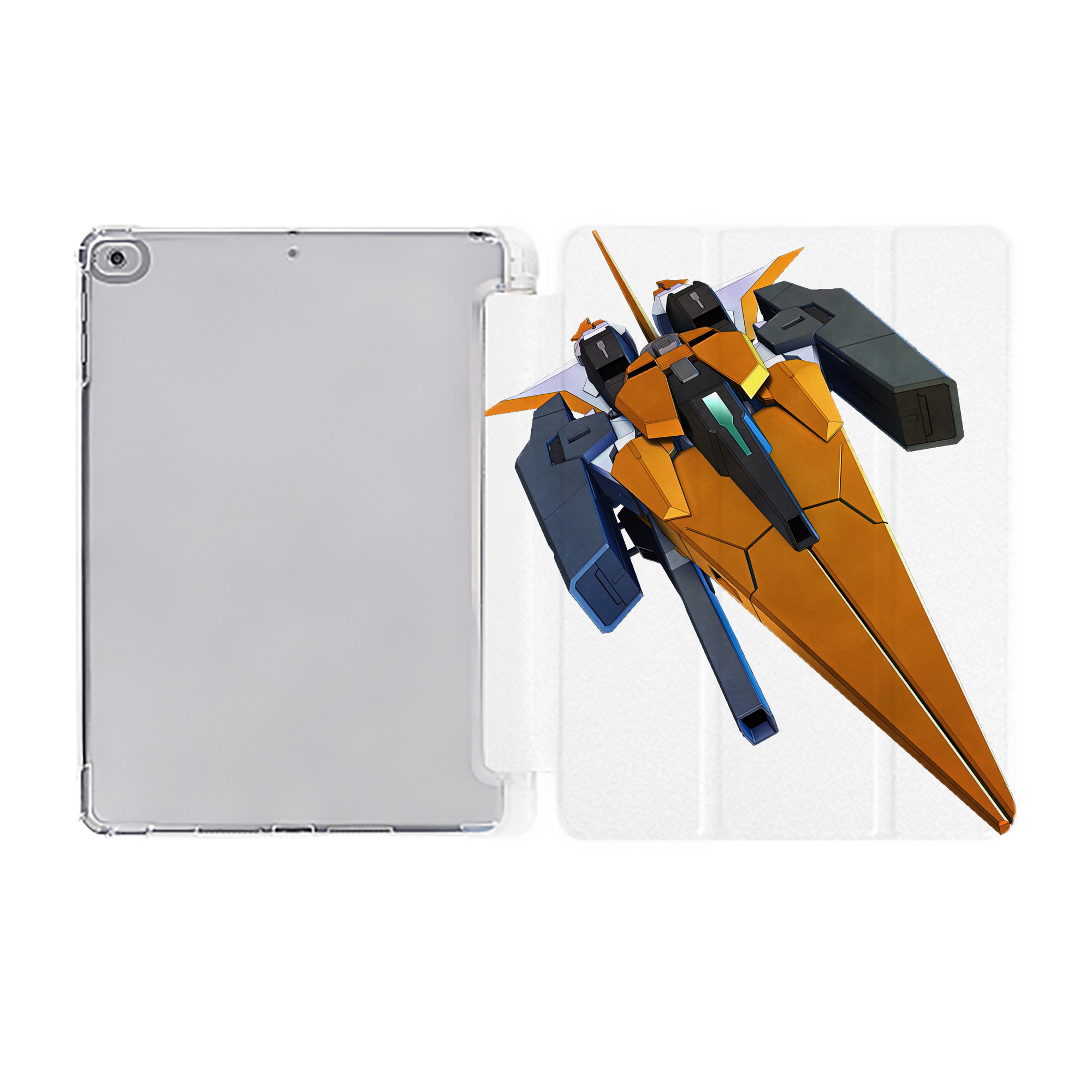 （画像用） 機動戦士ガンダム Mobile Suit Gundam IPad ケース ペン収納付き 三つ折りスタンド PUレザー×シリコン 対応機種9.5/10.5/10.9インチ
